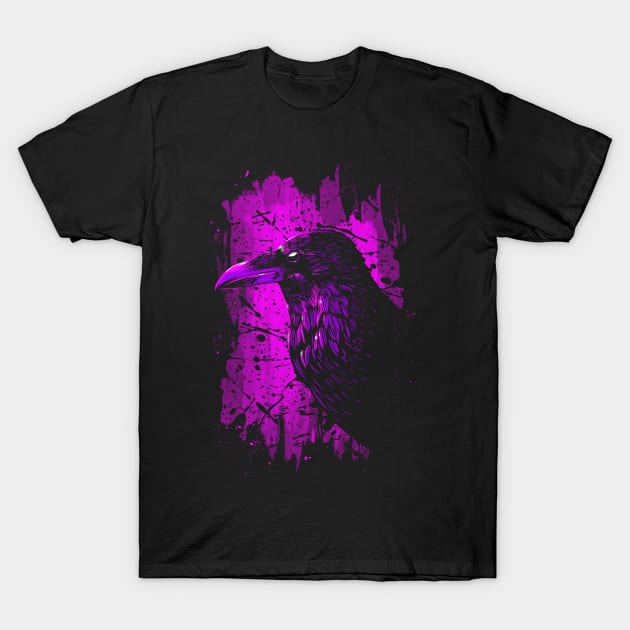 Stain Crow T-Shirt by albertocubatas